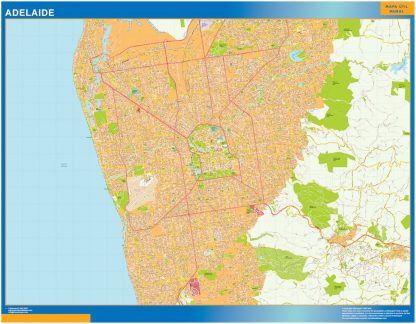 Adelaide laminated map