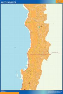 Antofagasta map from Chile