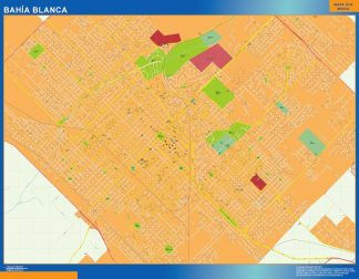 Bahia Blanca map in Argentina