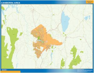 Canberra area laminated map
