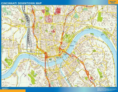 Cincinnati downtown map