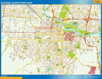 Eugene downtown map