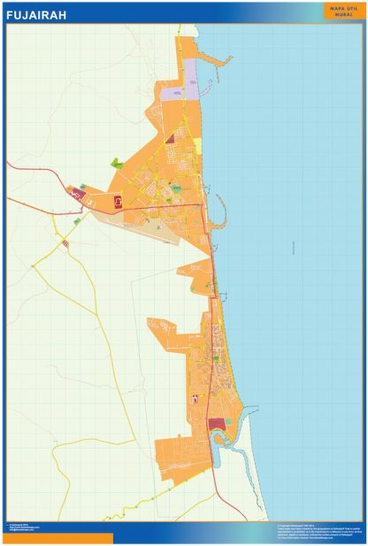 Fujairah map in Emirates