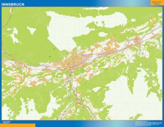 Innsbruck map in Austria