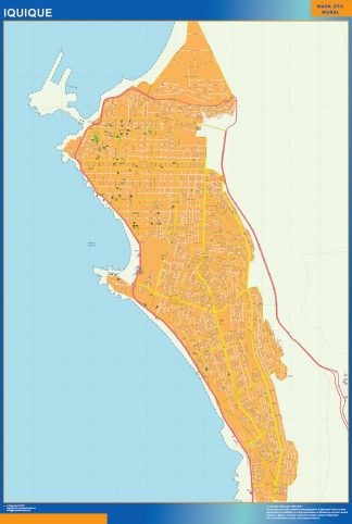 Iquique map from Chile