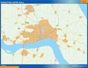 Kingston Upon Hull laminated map