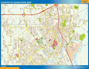 Lafayette downtown map