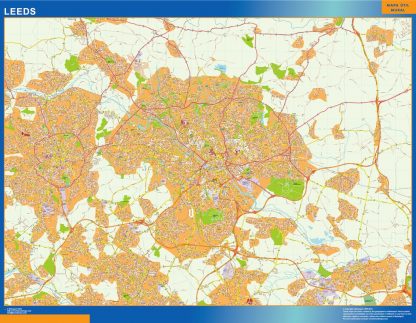 Leeds laminated map