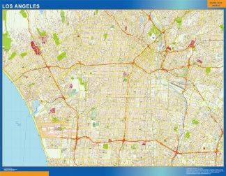 Los Angeles wall map
