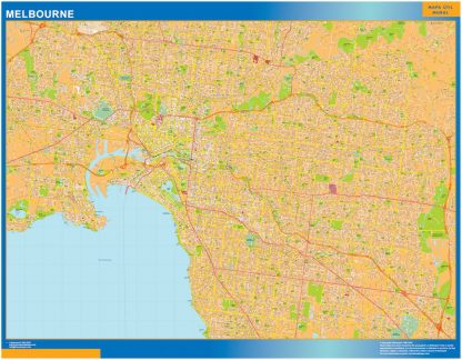 Melbourne laminated map
