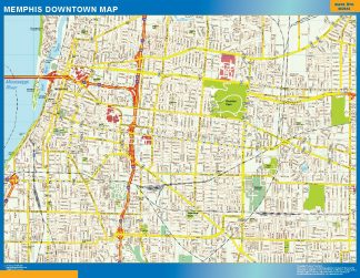 Memphis downtown map