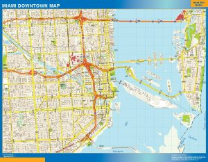 Miami downtown map