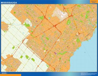 Mississauga wall map