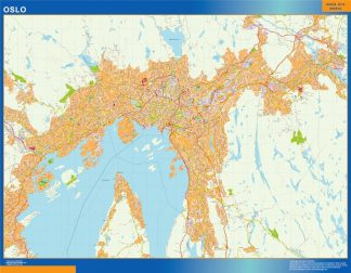 Oslo map in Norway