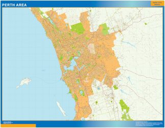 Perth area laminated map