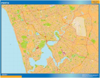 Perth laminated map