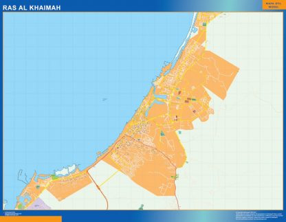 Ras Al Khaimah map in Emirates