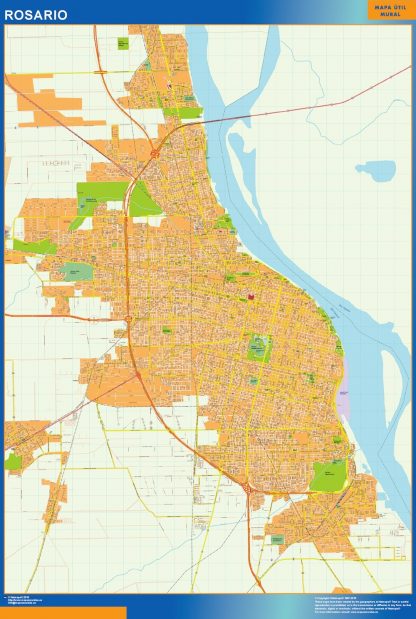 Rosario map in Argentina