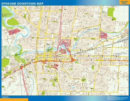 Spokane downtown map