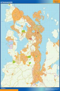 Stavanger map in Norway