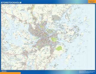 Storstockholm map in Sweden