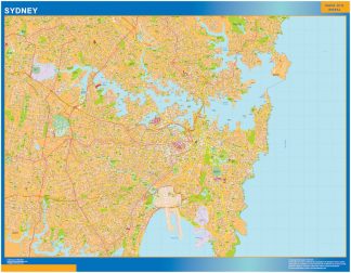 Sydney laminated map