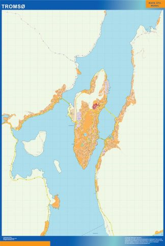 Tromso map in Norway