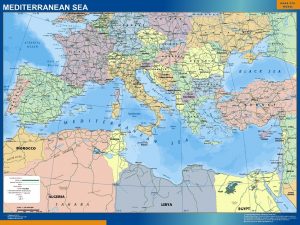 mediterranean sea wall map