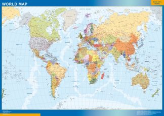 world wall map english