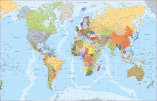 World map english