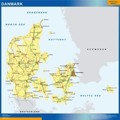 Kort over Danmark