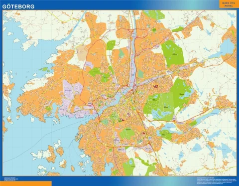 Kort over Göteborg – Sverige