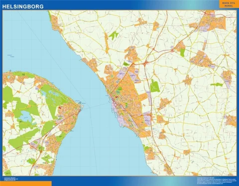 Kort over Helsingborg – Sverige