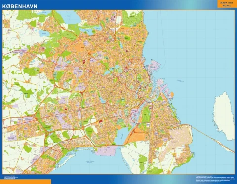 Kort over København – Danmark