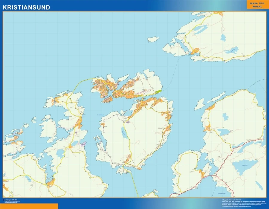Kort over Kristiansund – Norge