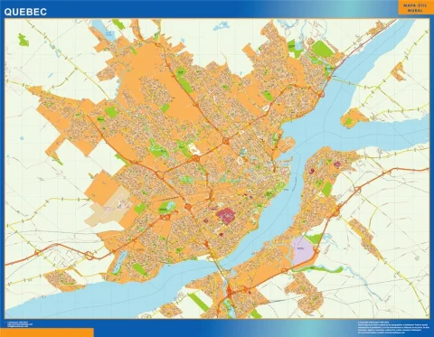 Quebec vægkort – Canada