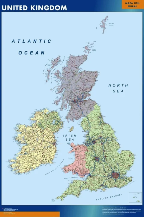 Kort over Storbritannien