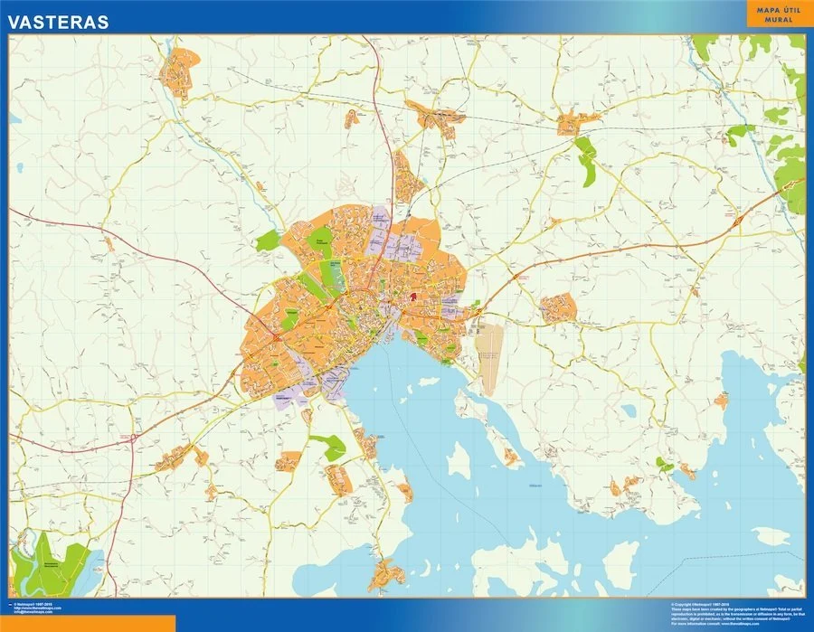 Kort over Västerås – Sverige