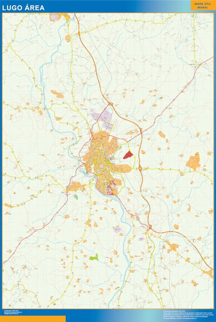 Vejkort over Lugo – Spanien