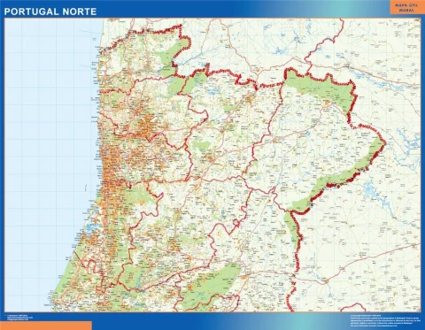 Vejkort over Nordportugal